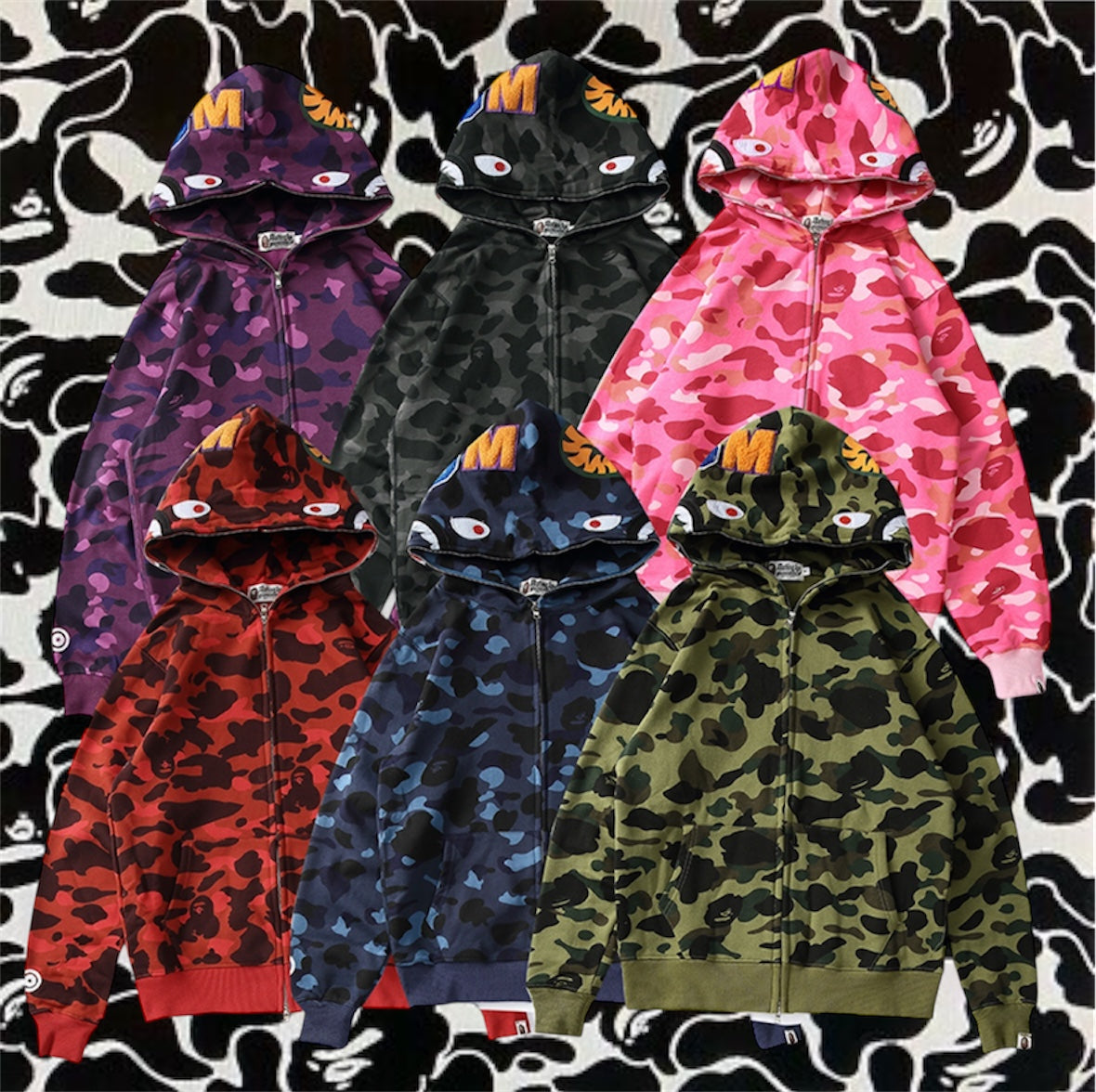 BAPE ZIP UP HOODIES