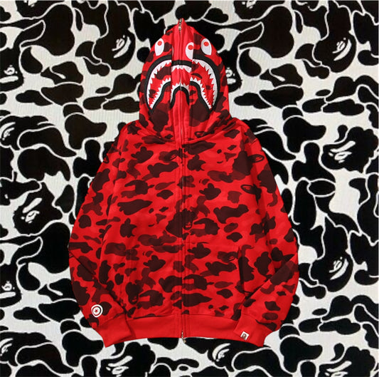 BATHING APE DOUBLE ZIP UP HOODIES