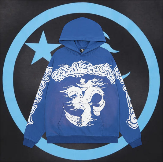 BLUE HELLSTAR HOODIE