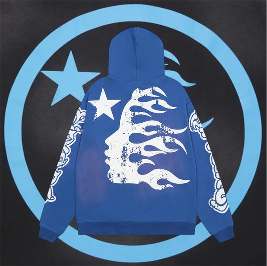 BLUE HELLSTAR HOODIE
